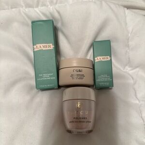 La Mer Skincare Set with Green and Cream Packaging